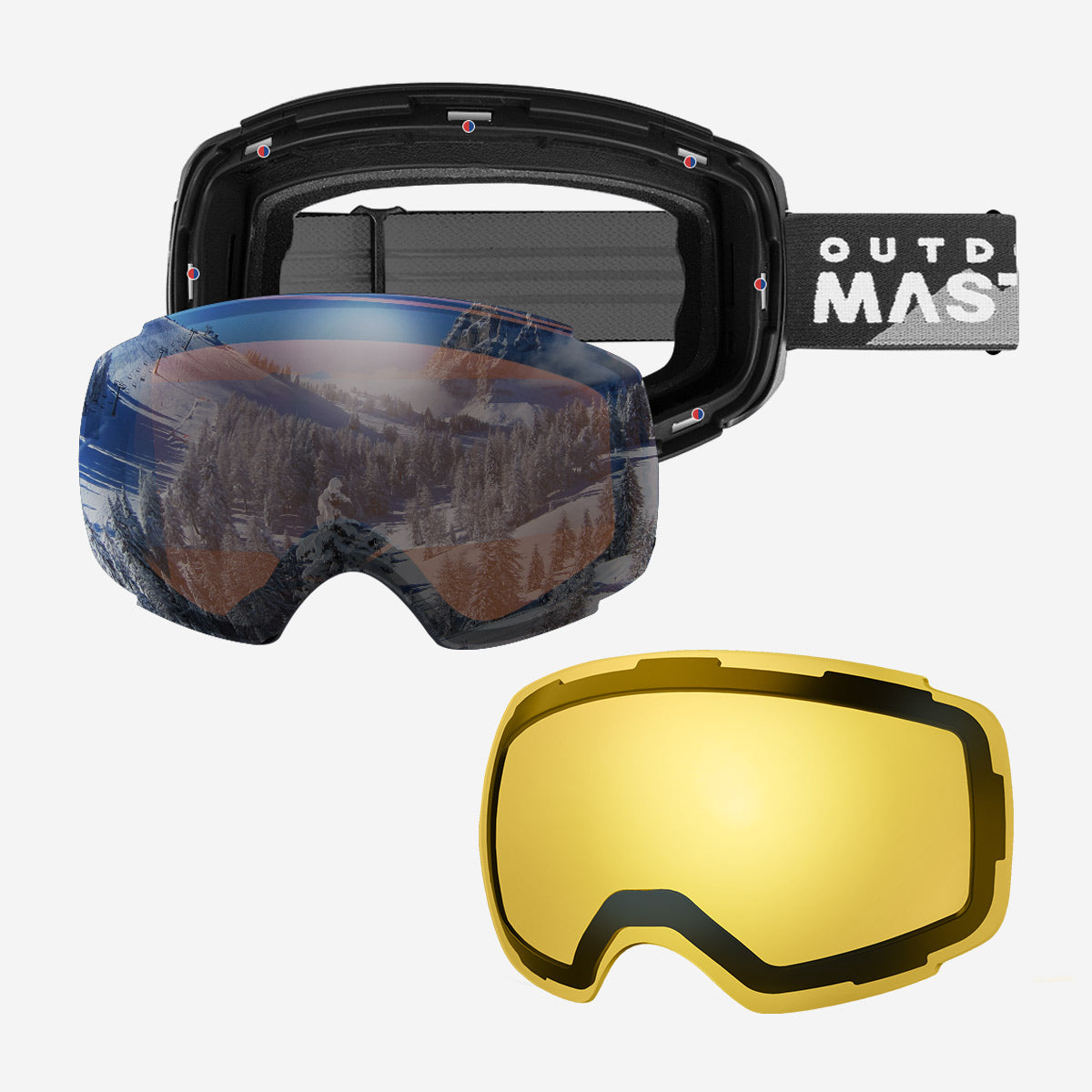 PRO Skibrille + Wechsel Linse Paket