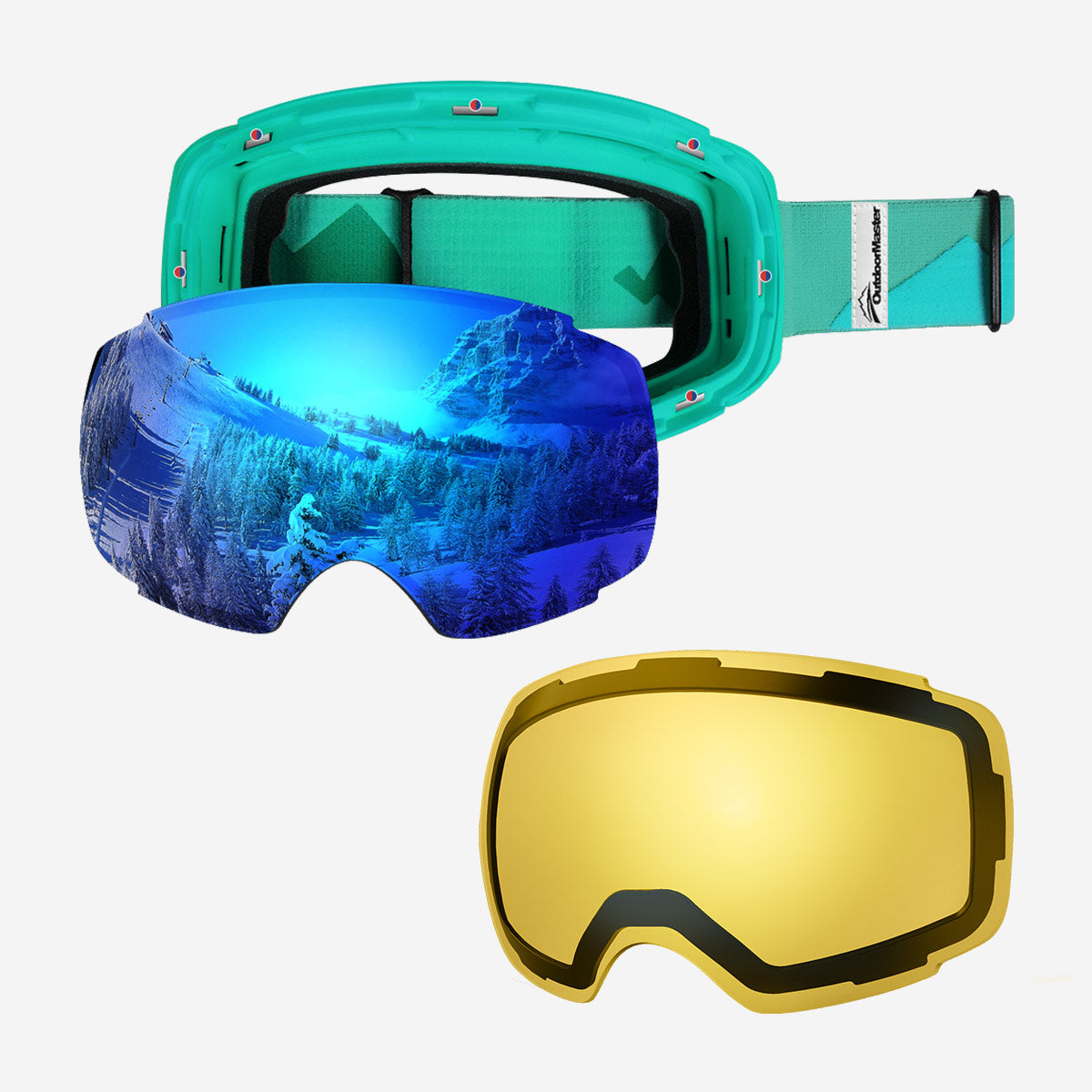 PRO Skibrille + Wechsel Linse Paket