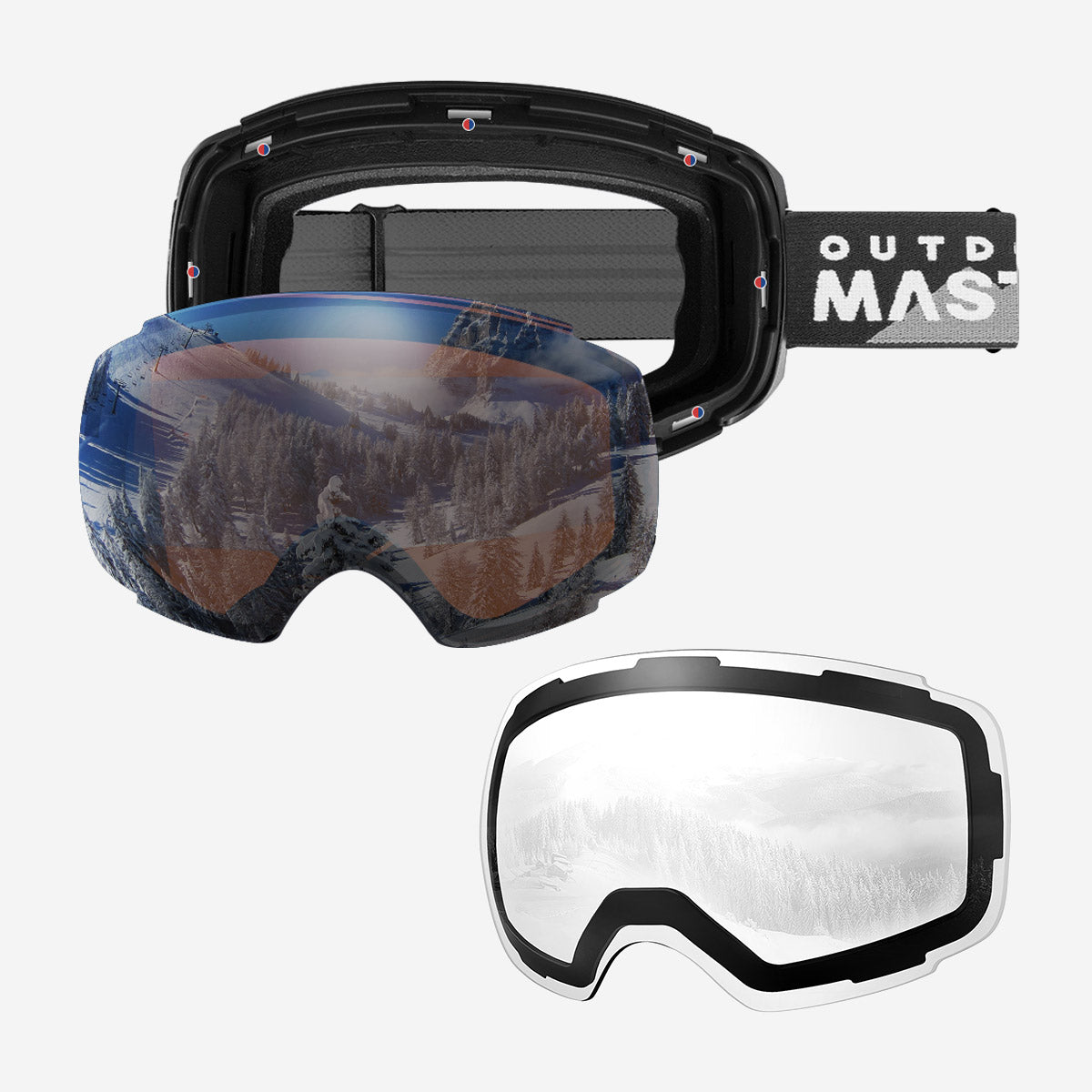 PRO Skibrille + Wechsel Linse Paket