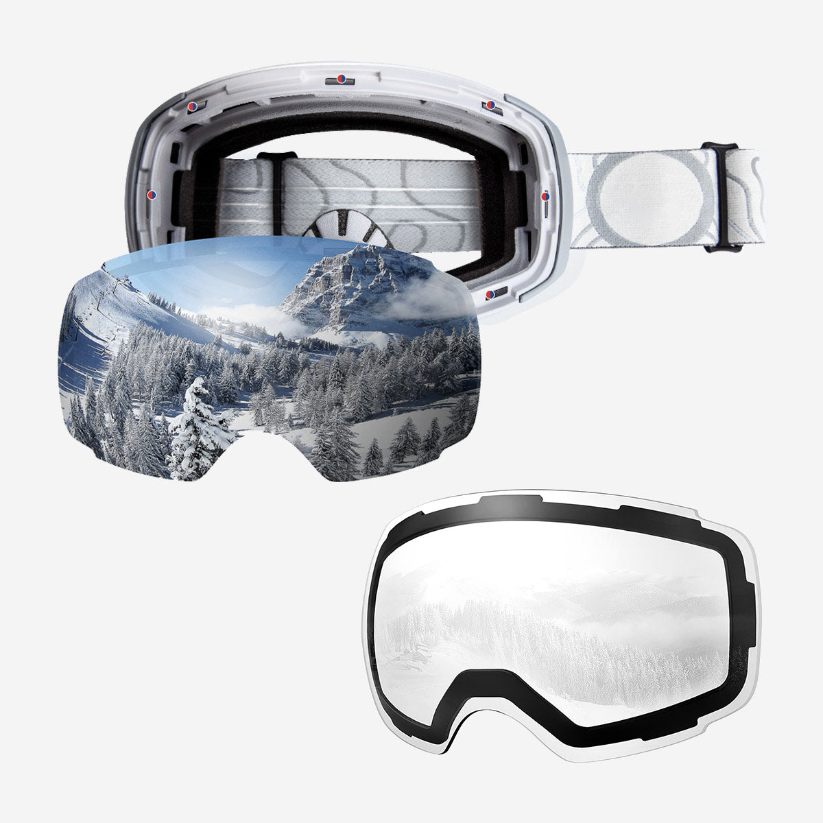 PRO Skibrille + Wechsel Linse Paket