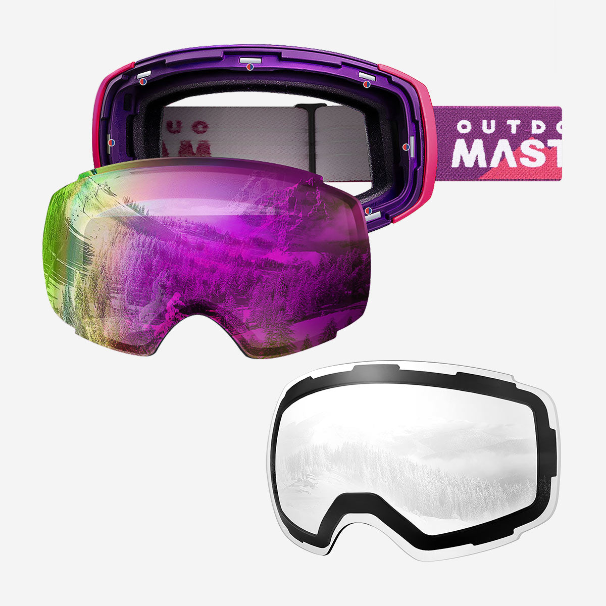 PRO Skibrille + Wechsel Linse Paket