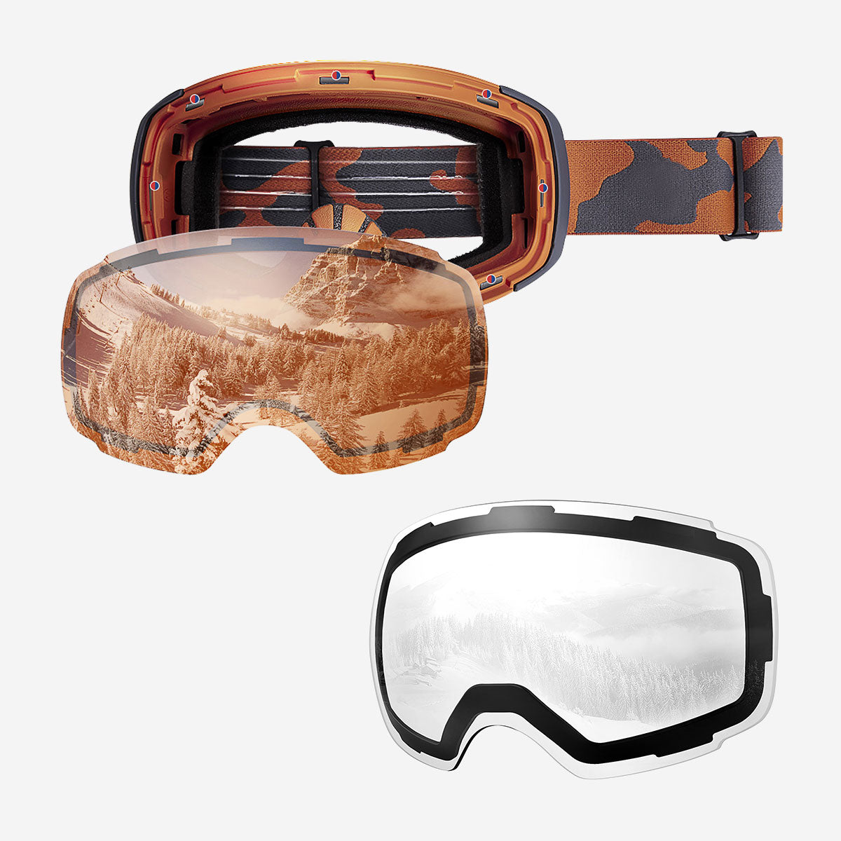 PRO Skibrille + Wechsel Linse Paket