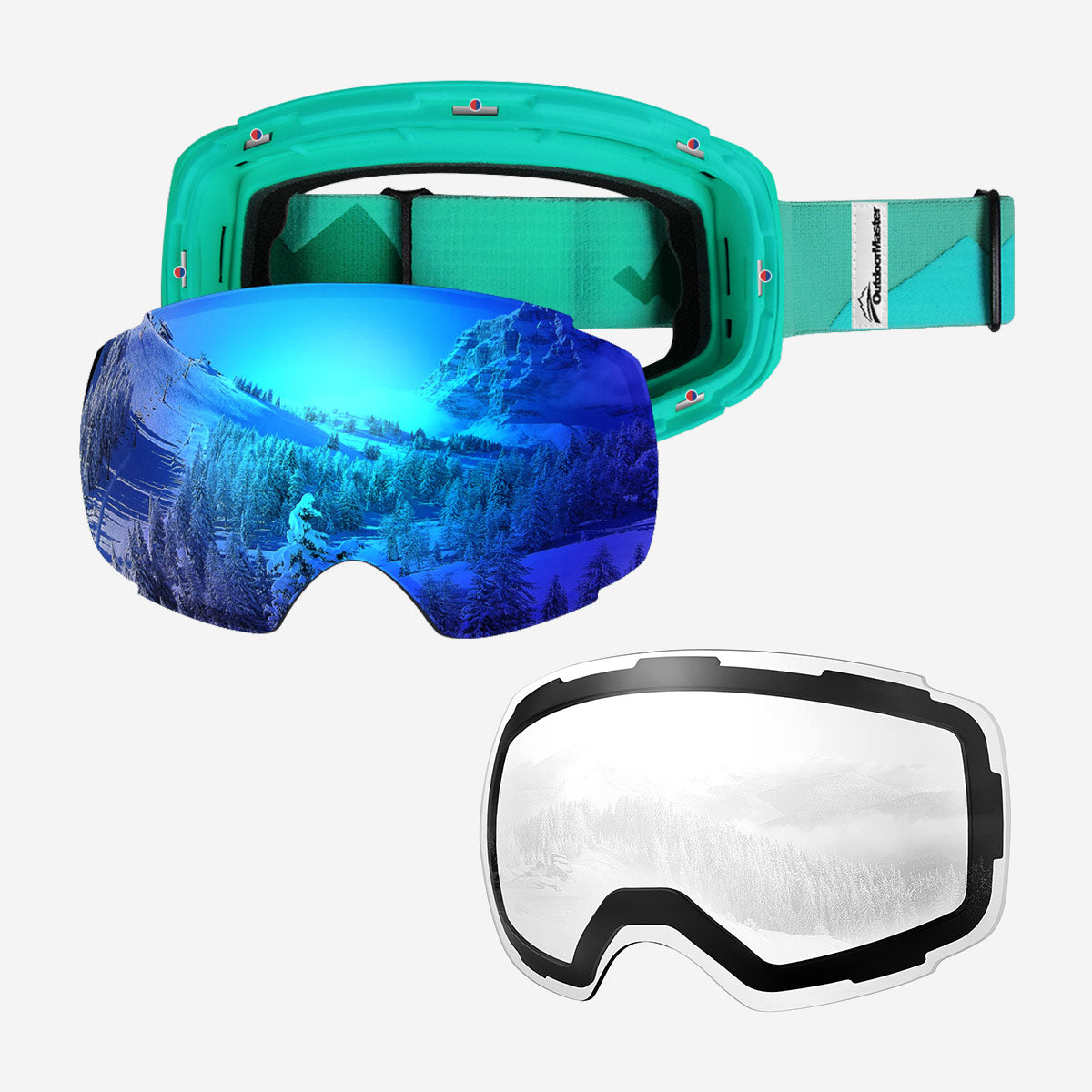 PRO Skibrille + Wechsel Linse Paket