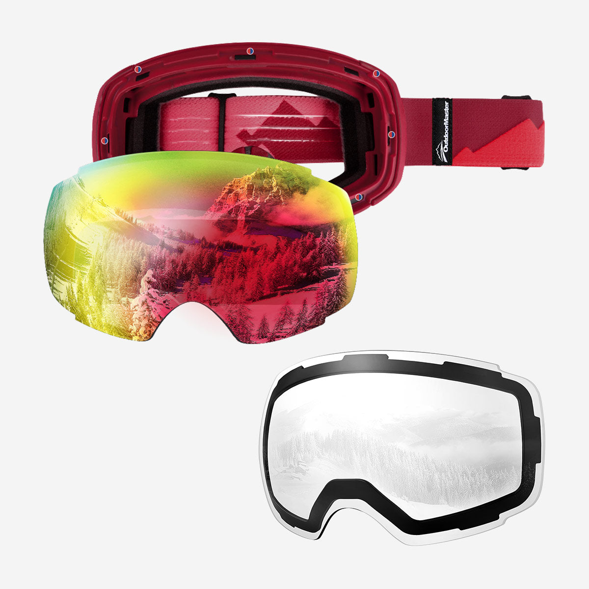 PRO Skibrille + Wechsel Linse Paket