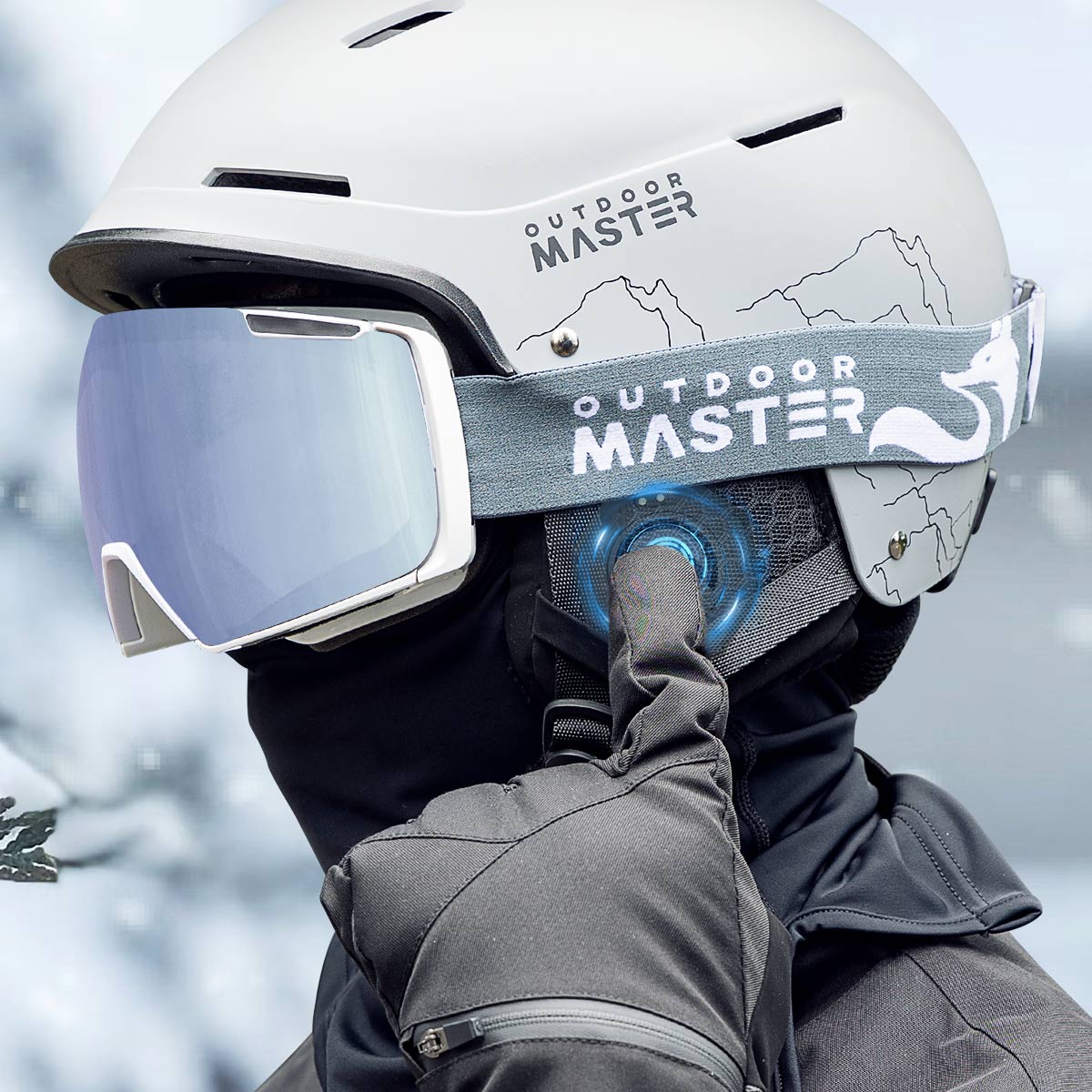 OutdoorMaster MZ04 Drahtloser Skihelm Drop-in Kopfhörer