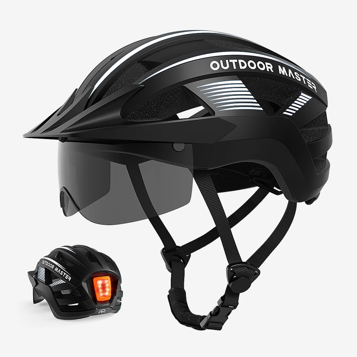 RHINO Urban Fahrradhelm mit LED-Rücklicht | CPSC & ASTM zertifiziert