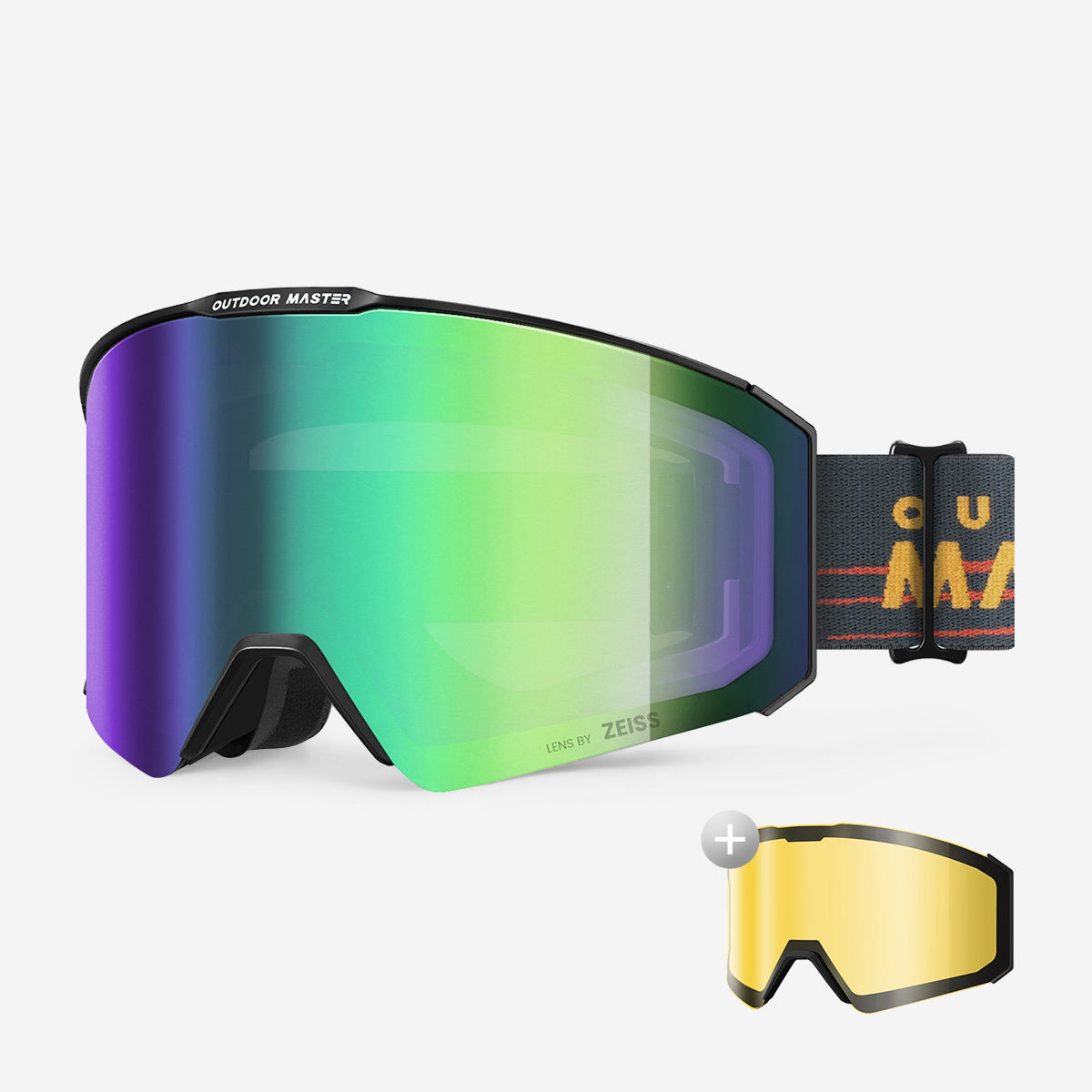 Asiatische Passform FALCON Skibrille Zylindrische ZEISS Linse
