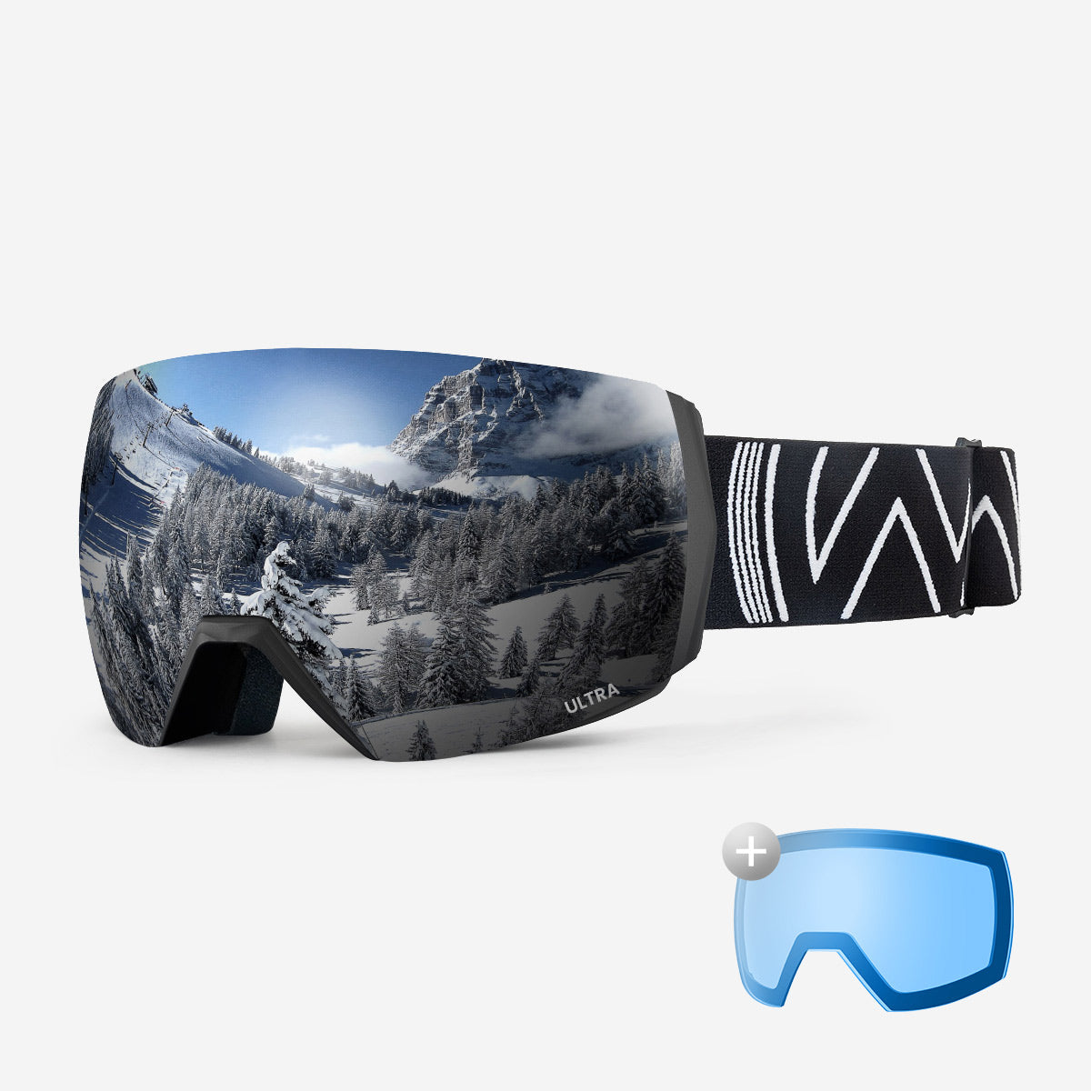 ULTRA Skibrille + Wechsel Linse Paket