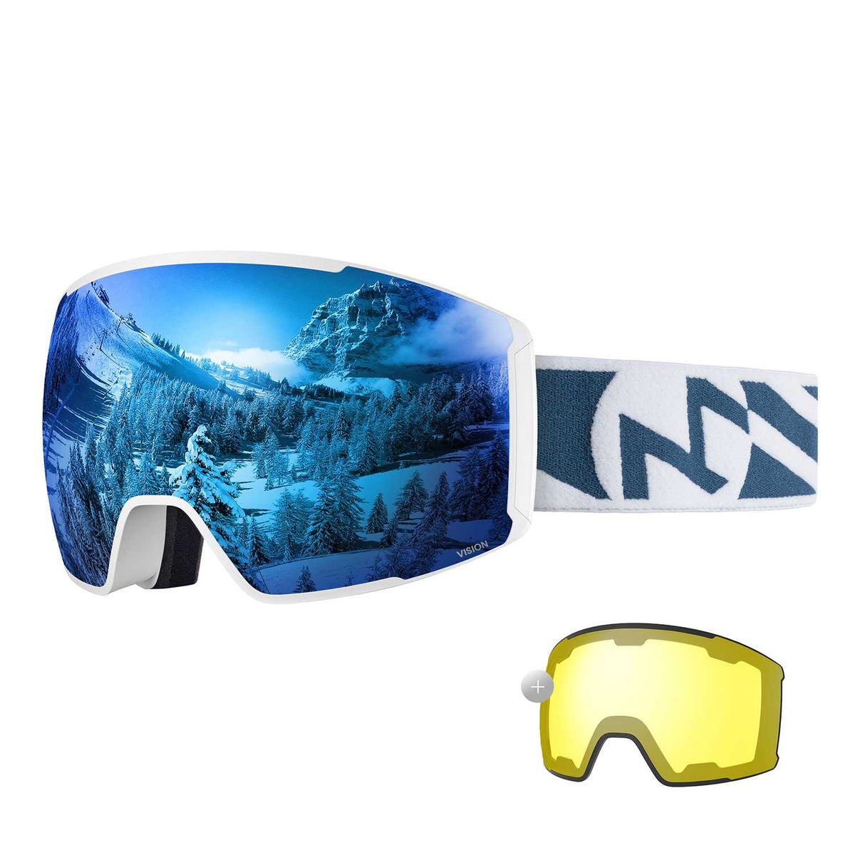 VISION Skibrille + Wechsel Linse Paket