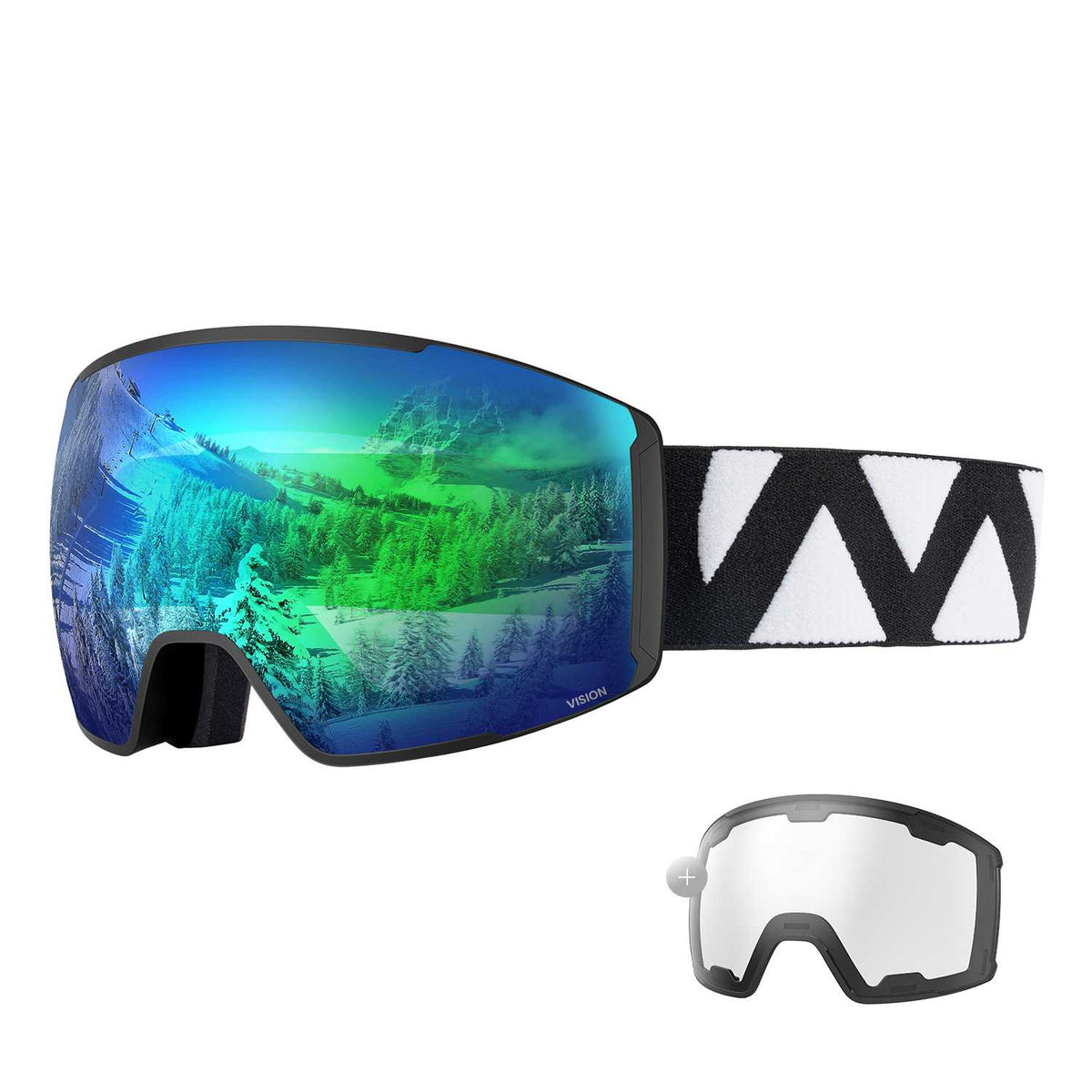 VISION Skibrille + Wechsel Linse Paket