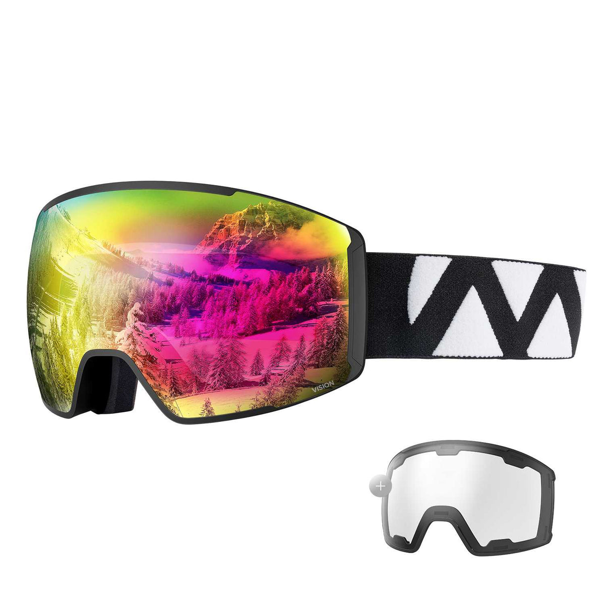 VISION Skibrille + Wechsel Linse Paket