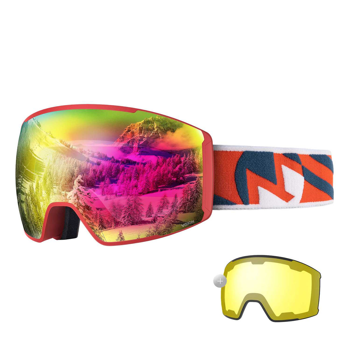 VISION Skibrille + Wechsel Linse Paket