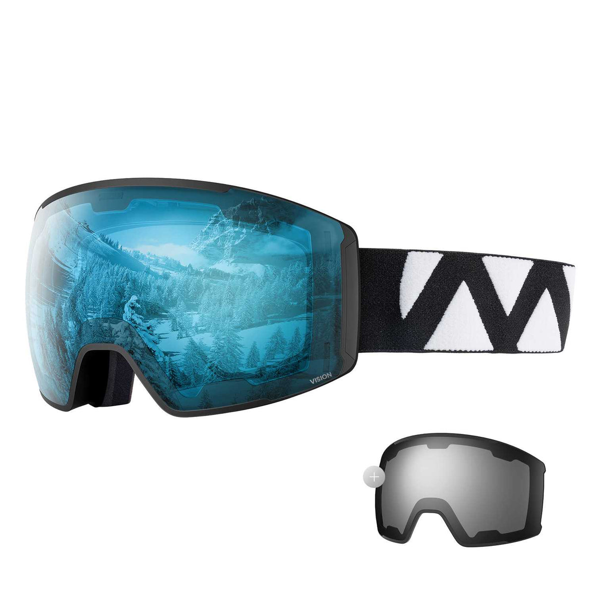 VISION Skibrille + Wechsel Linse Paket