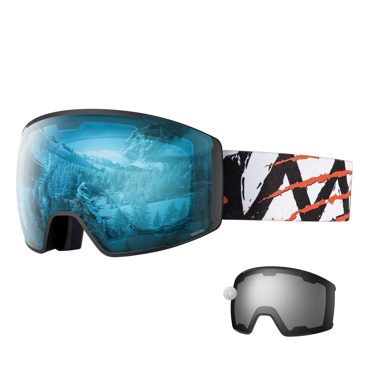 VISION Skibrille + Wechsel Linse Paket