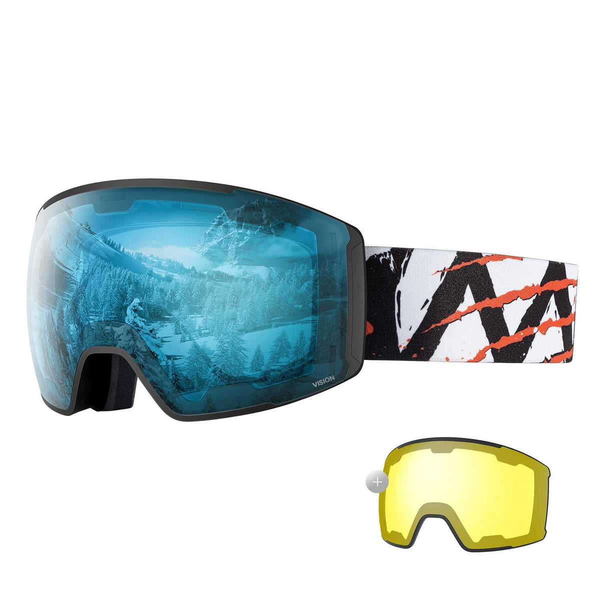 VISION Skibrille + Wechsel Linse Paket