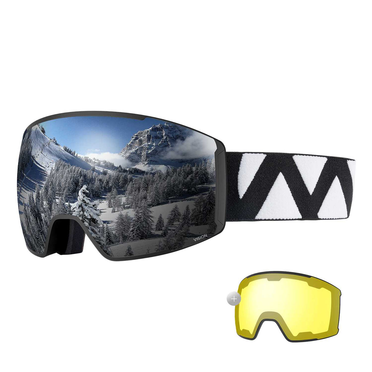 VISION Skibrille + Wechsel Linse Paket