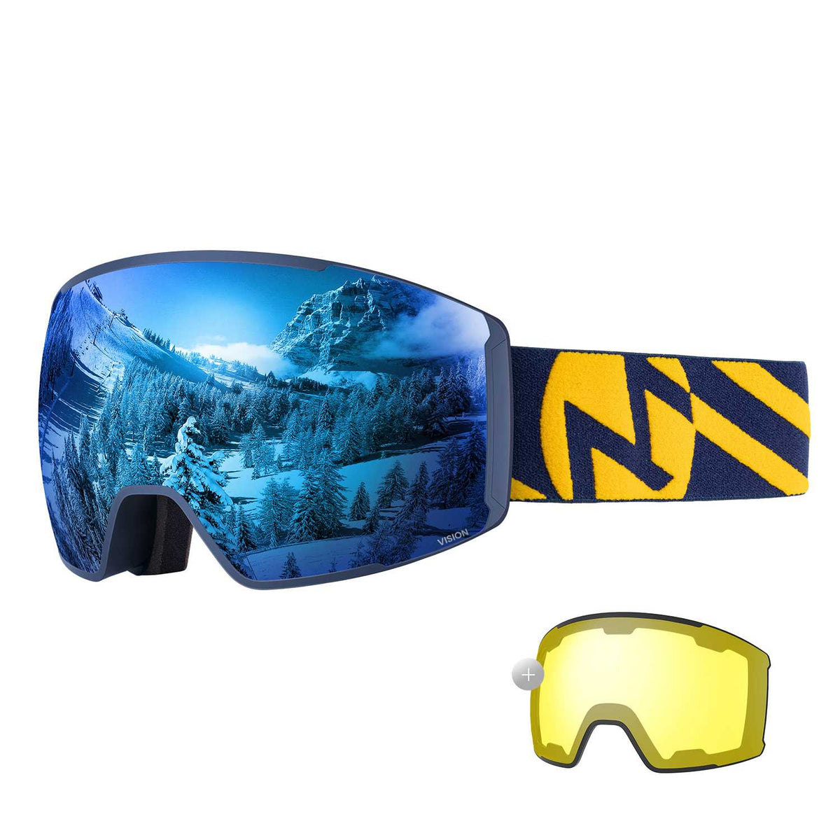 VISION Skibrille + Wechsel Linse Paket