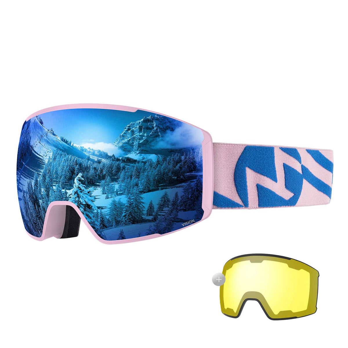 VISION Skibrille + Wechsel Linse Paket