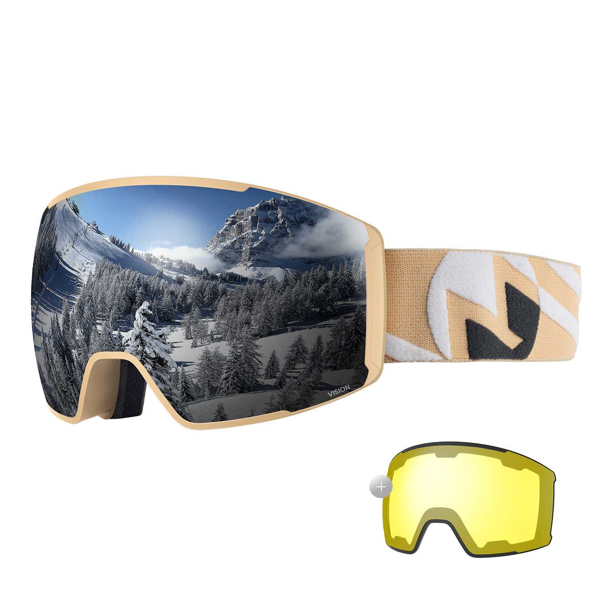 VISION Skibrille + Wechsel Linse Paket