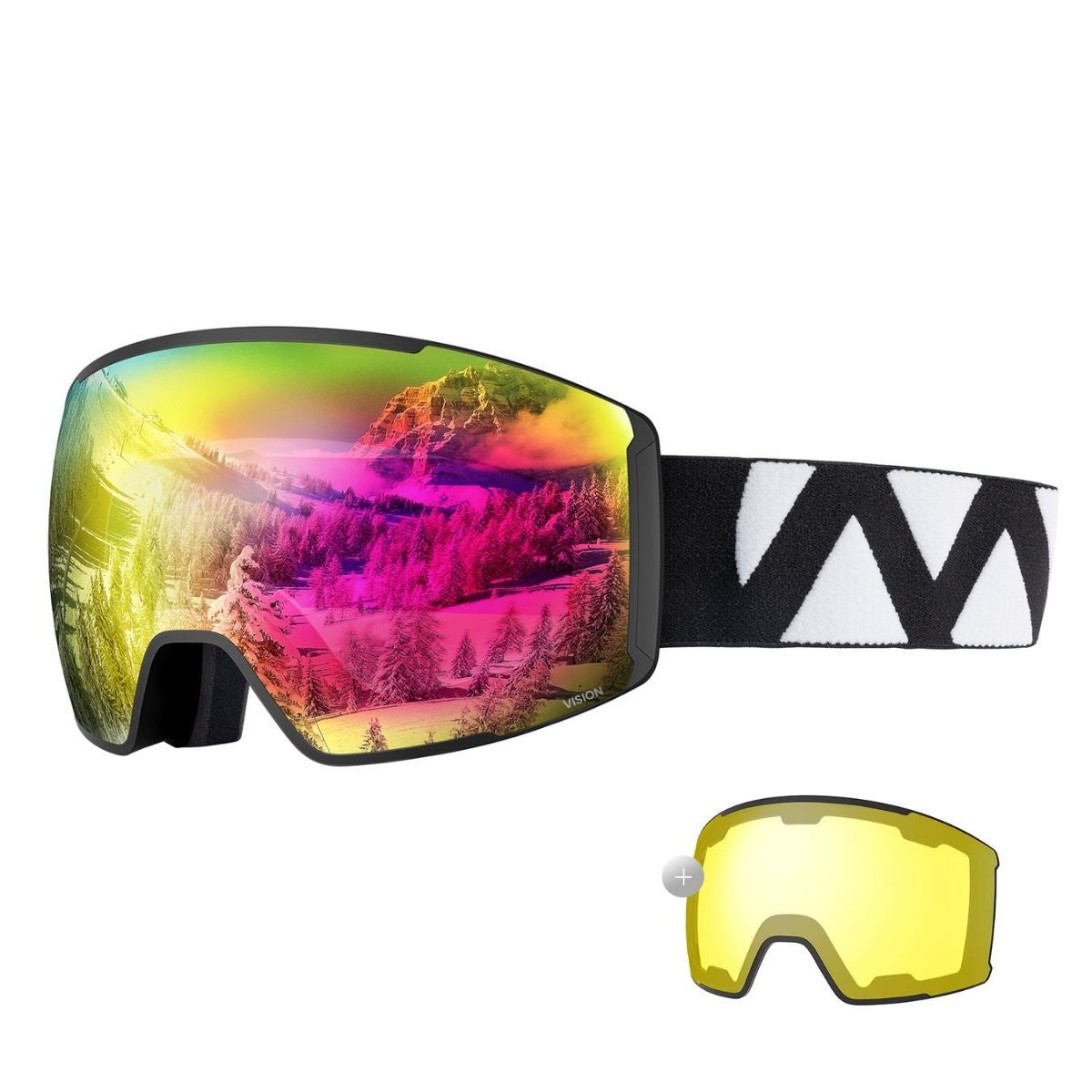 VISION Skibrille + Wechsel Linse Paket