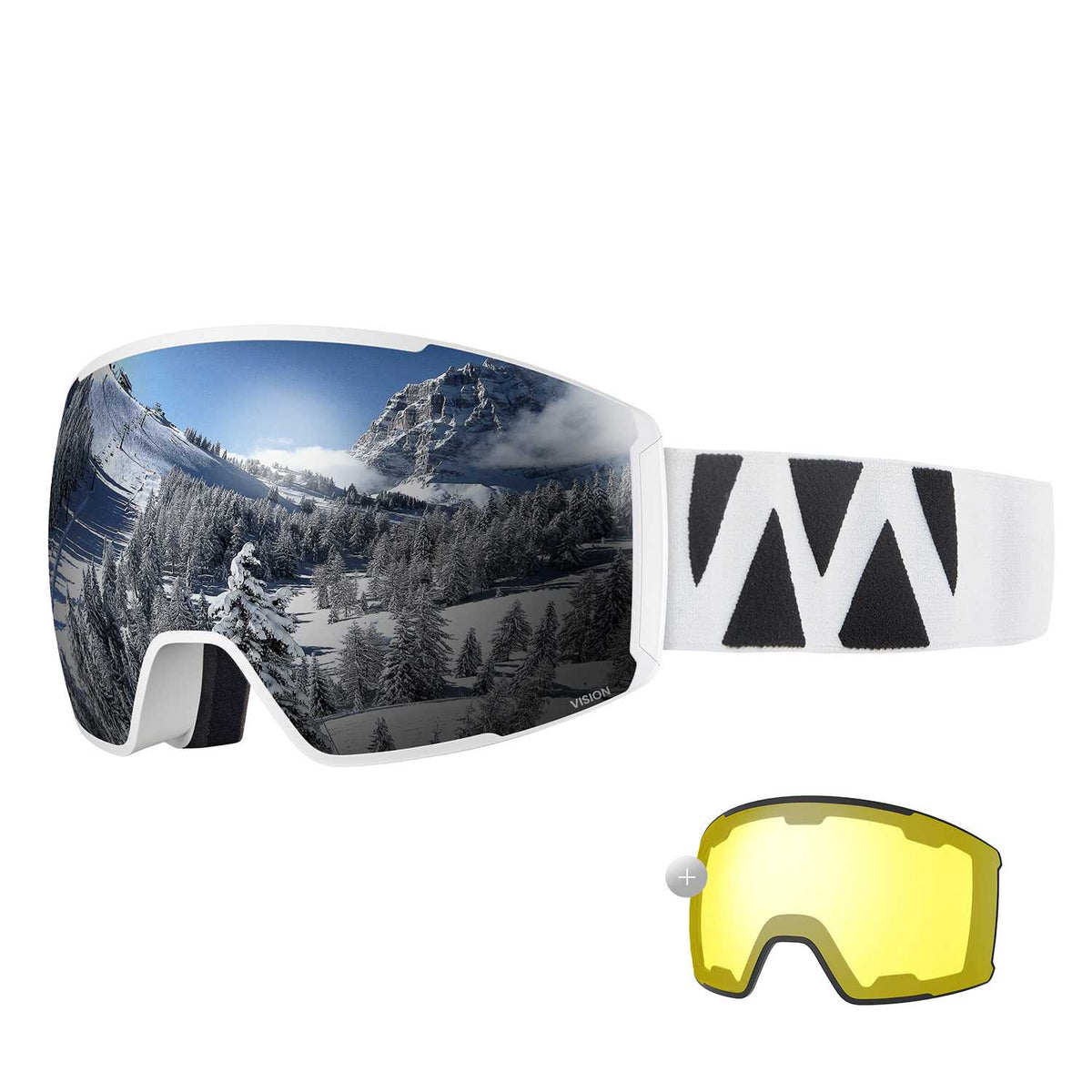 VISION Skibrille + Wechsel Linse Paket