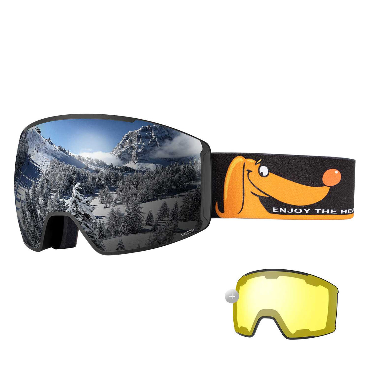 VISION Skibrille + Wechsel Linse Paket