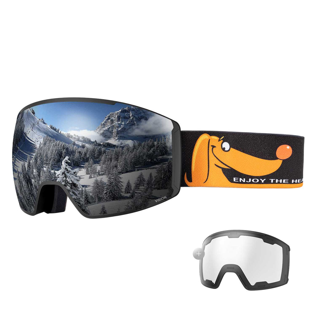 VISION Skibrille + Wechsel Linse Paket